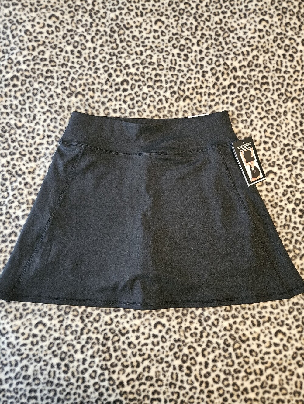 Level Up Active Women's Active Skort in Solid Black, NWT, Size Medium